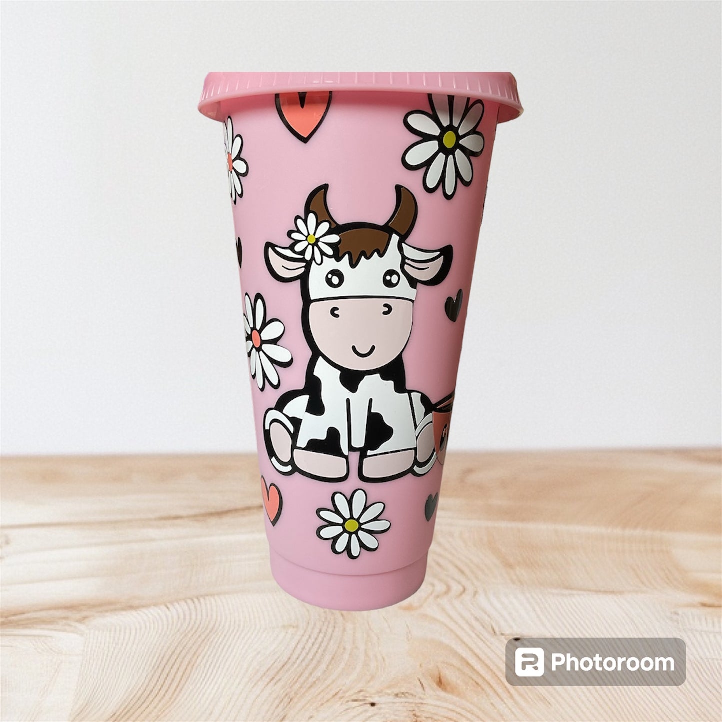 Moody cow before coffee cold cup