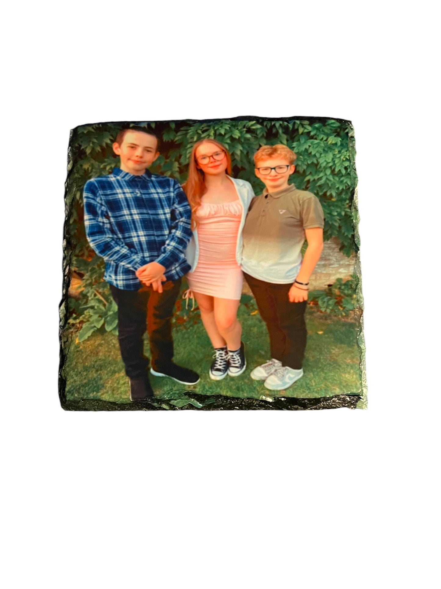 Personalised rock photo slate