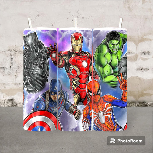 Superheroes tumbler